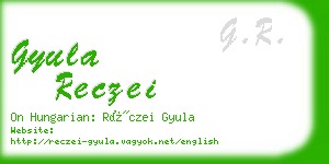 gyula reczei business card